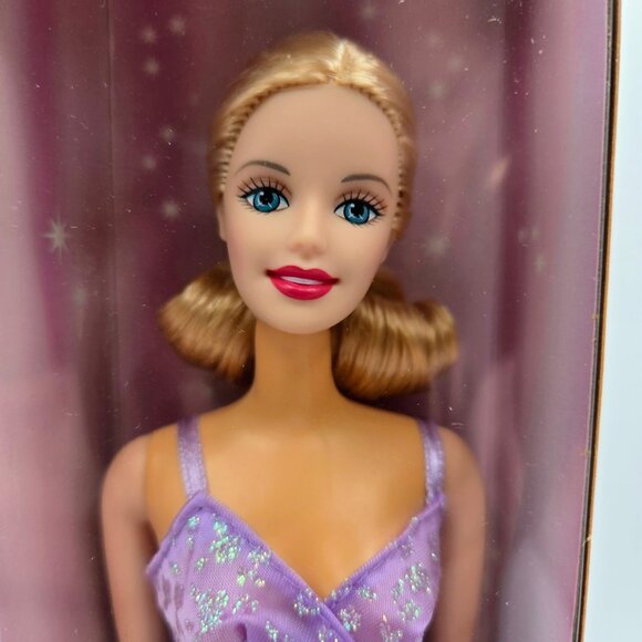 Vintage 2003 Barbie Cares Ballerina Star Doll Purple Dress G3073 Mattel Read - Picture 2 of 7
